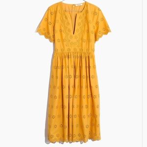 Madewell Scalloped Eyelet Midi Dress
